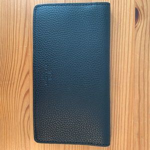 Coach Black Leather Checkbook Cover